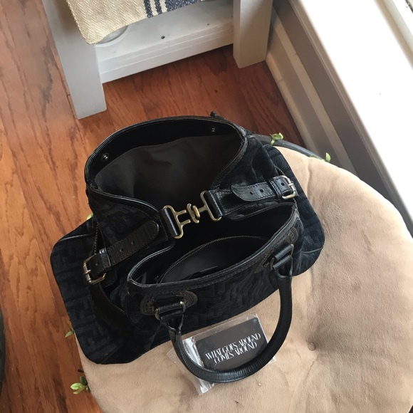 Fendi Black Velvet Handbag - Picture 7 of 8